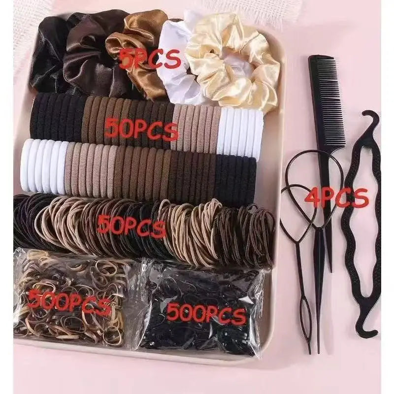 Nixie Hair Tie Set – Versatile Women's Elastic Hair Bands
