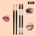 4-Piece Professional Eye Makeup Brush Set – Eyeshadow & Contour Makeup Brush Set Nixie black