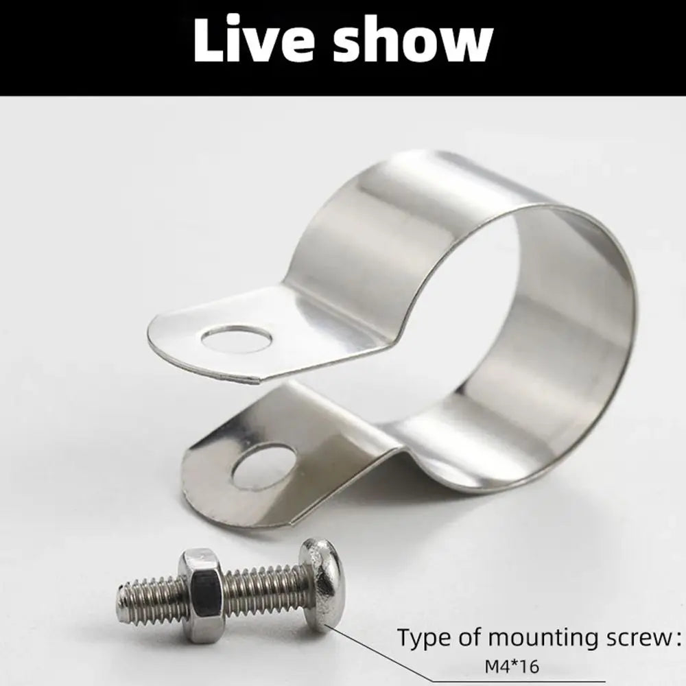 304 Stainless Steel Hose Clamp with Screws & Nuts – 10–60mm