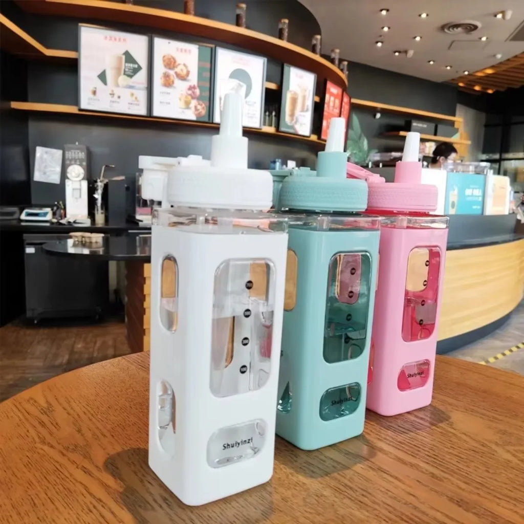 700ml Kawaii Kids Water Bottle with Straw & 3D Sticker – BPA-Free Kids Water Bottle Nixie