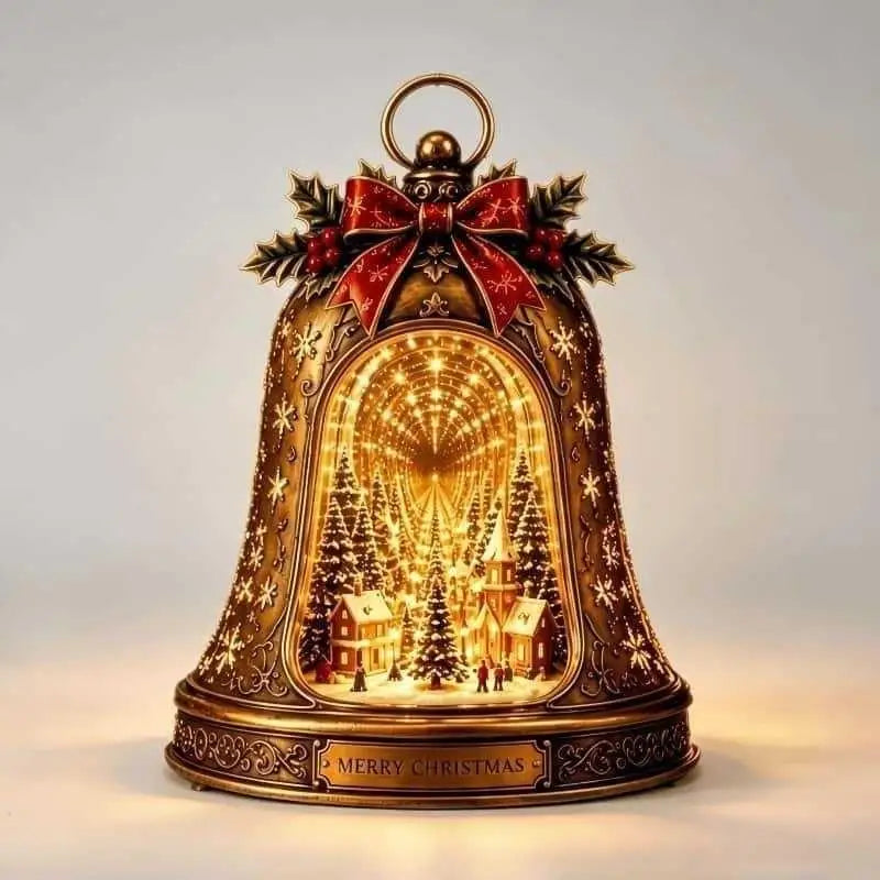 Christmas Glowing Bell Night Light & Tree Desktop Ornament