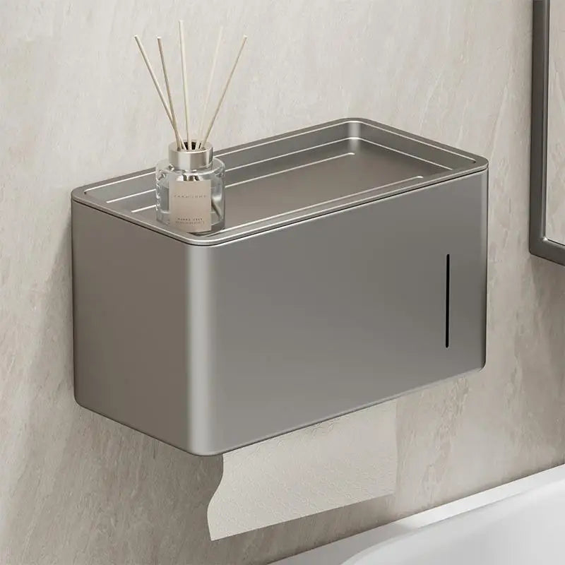 Wall-Mounted Toilet Paper Holder No-Drill Bathroom Dispenser Toilet Paper Holder Nixie