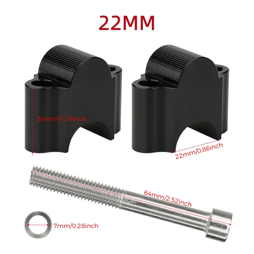 CNC Aluminum Motorcycle Handlebar Riser Clamp 22mm 28mm Handlebar Riser Clamp Nixie