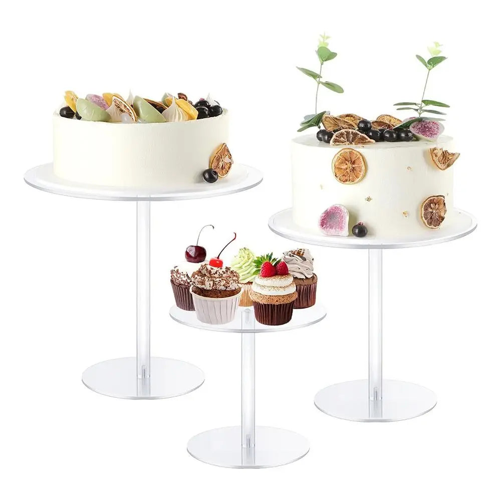 Acrylic Double-Layer Cake Stand | Clear Round Dessert Display