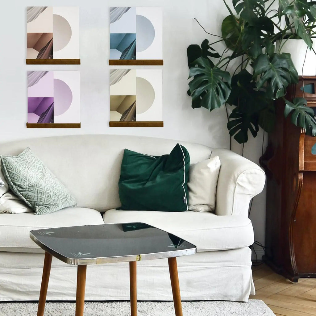 Solid Wood Vinyl Record Wall Shelf – Retro Display Mount