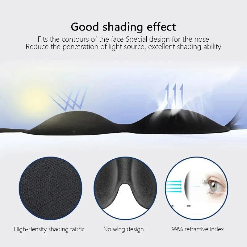 Nixie 3D Blackout Sleep Mask – Travel Eye Cover for All Sleepers Sleep Eye Mask Nixie