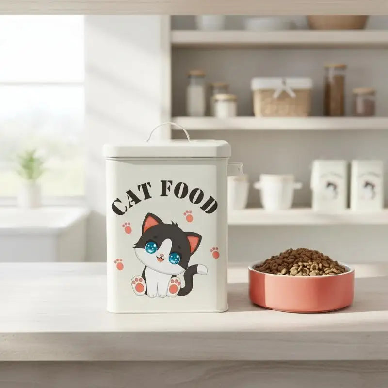 Pet Food Container Stickers – Waterproof Removable PVC Decals Pet Container Decals Nixie