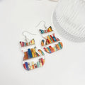 Cat & Dinosaur Acrylic Drop Earrings – Fun Animal Jewelry Acrylic Drop Earrings Nixie XL1552-1