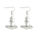 Punk Saturn Drop Earrings – Silver-Plated Oil Drop Enamel Drop Earrings Nixie XL0748-5