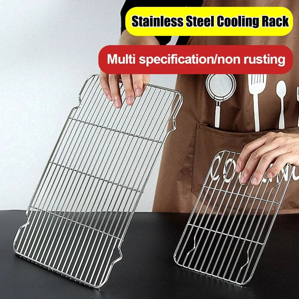 Stainless Steel Cooling Rack – Non-Stick BBQ & Baking Tray