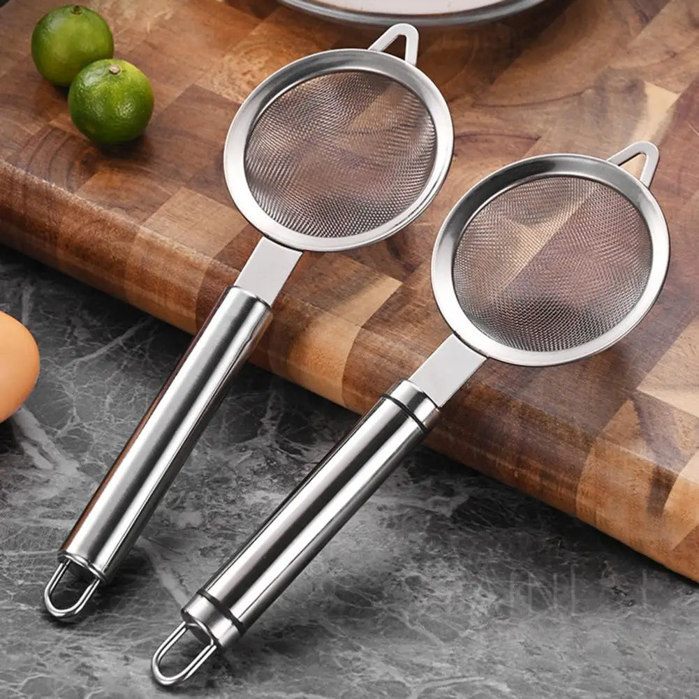 Stainless Steel Fine Mesh Strainer Colander – Anti-Slip Handle Mesh Strainer Colander Nixie