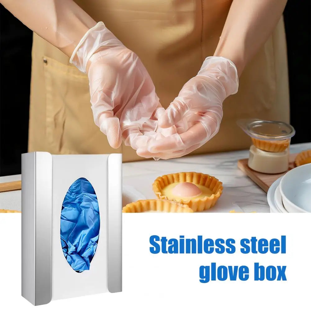 Stainless Steel Wall Mount Glove Box Dispenser & Organizer Glove Box Dispenser Nixie