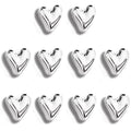Heart-Shaped Fridge Magnets Retro Resin Décor Set of 10 Decorative Fridge Magnets Nixie silver
