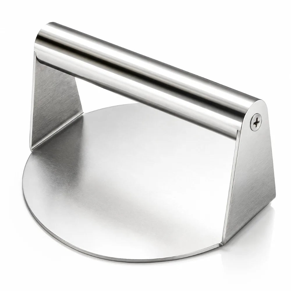 Stainless Steel Burger Patty Press – Non-Stick BBQ Grill Tool