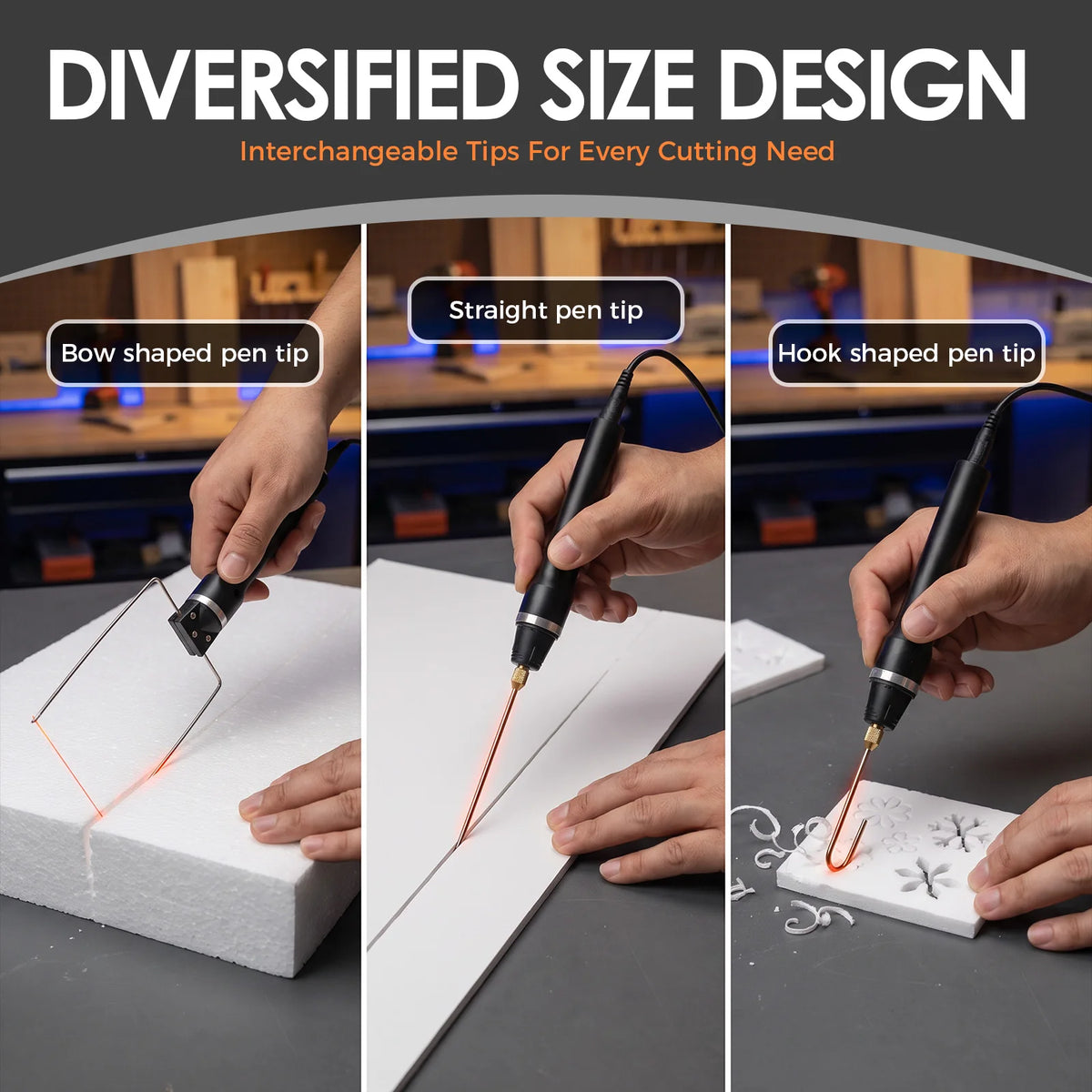 3-in-1 Hot Wire Foam Cutter Kit – Electric Styrofoam Pen Foam Cutter Kit Nixie