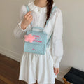 Mint Green Polka Dot Mini Backpack for Women | Travel Bag