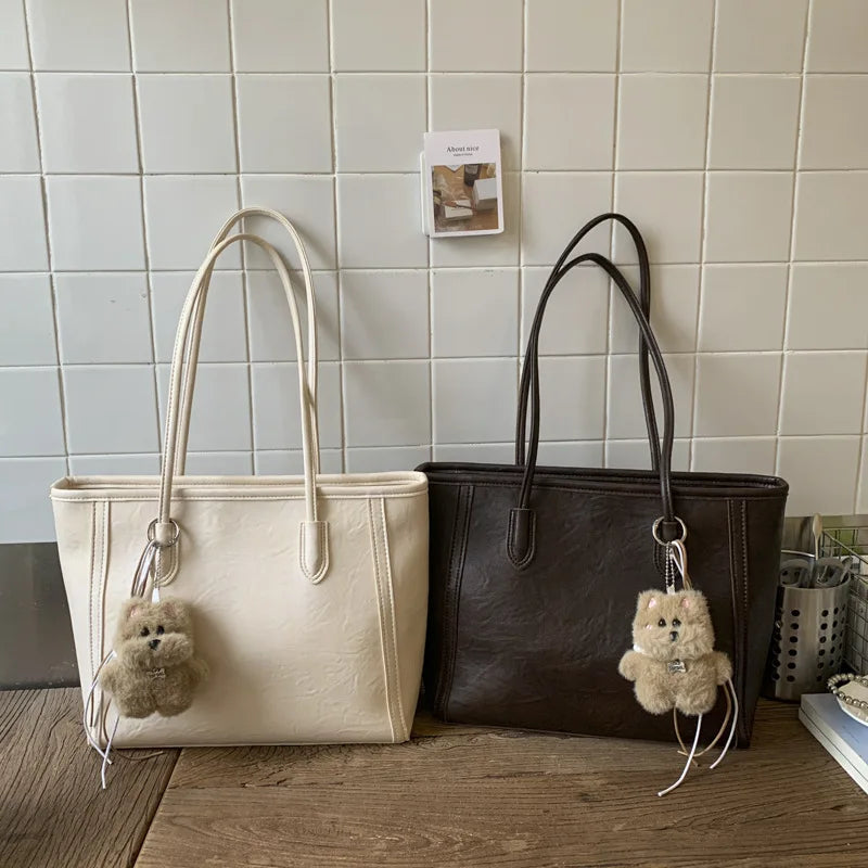 Large Capacity PU Leather Tote Bag for Women – Shoulder Bag Women's Tote Bag Nixie
