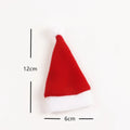 Mini Christmas Santa Hat Toppers for Bottles, Cups & Cutlery Christmas Decoration Nixie For Wine Bottle 3.5x6cm