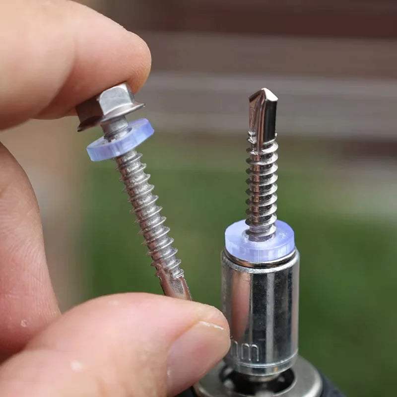 100PCS M4.2 Stainless Steel Hex Self-Tapping Sheet Metal Screws Sheet Metal Screws Nixie