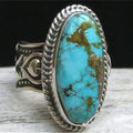 Antique Silver Turquoise Fashion Ring – Sizes 6-10 Fashion Ring Nixie WHITE 2