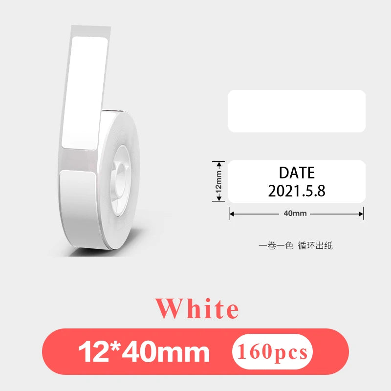Thermal Label Tape 12x40mm 160pcs – Phomemo D30 Compatible