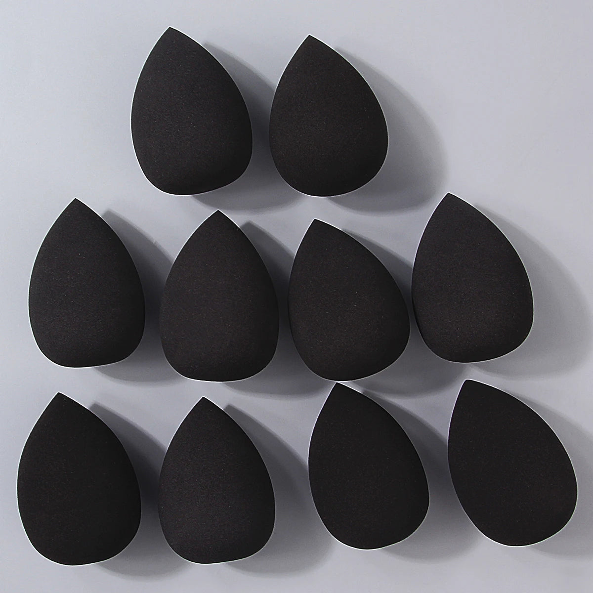 10PCS Black Makeup Sponge Eggs – Dry & Wet Foundation Puffs Makeup Sponge Puff Nixie black