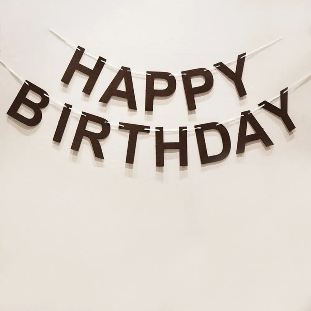 Happy Birthday Felt Banner Garland Party Decoration Bunting