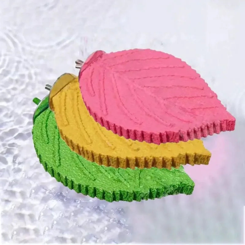 Leaf Shape Parrot Perch Resin Claw Grinding Platform 2pcs
