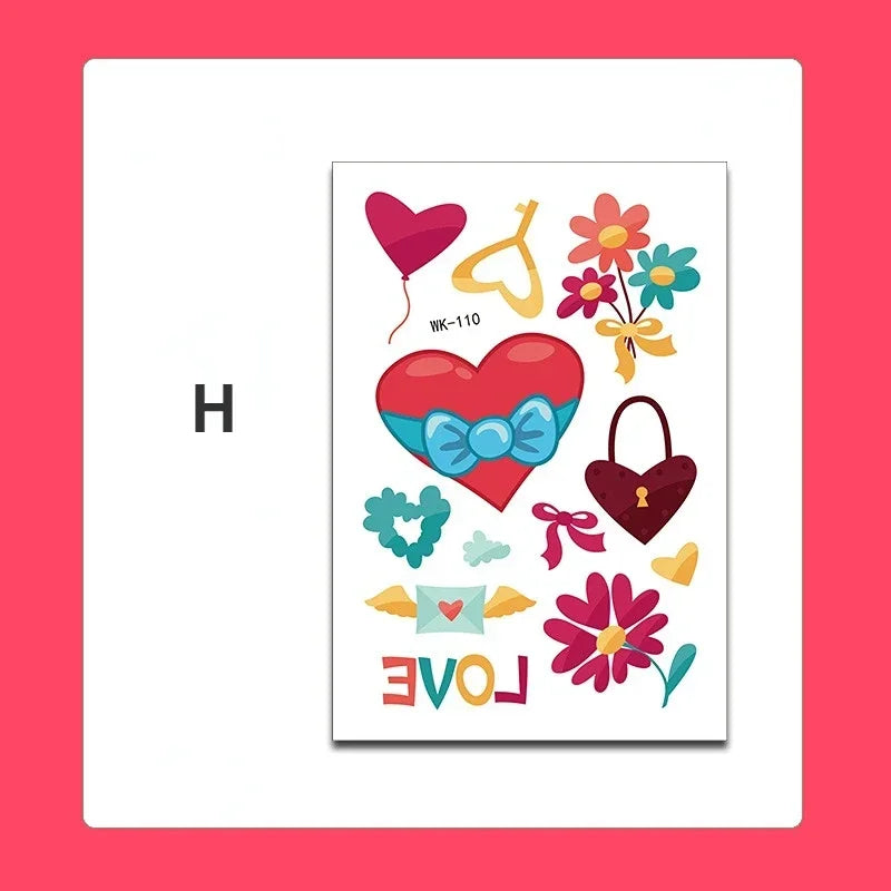 Love Temporary Tattoo Stickers – Waterproof Wedding Party Body Art Temporary Tattoo Stickers Nixie H-1PC