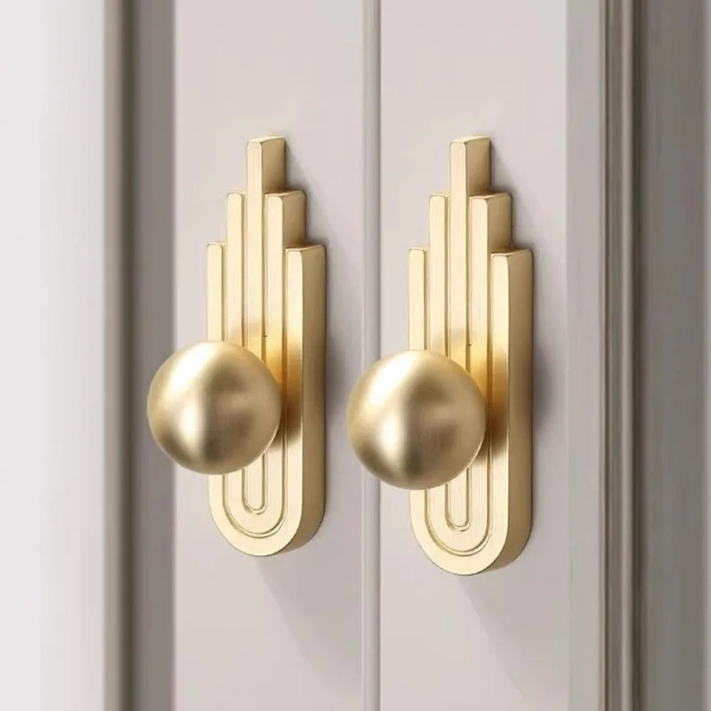 Gold Cabinet Drawer Handle | French Minimalist Zinc Alloy Pull Cabinet Drawer Handle Nixie