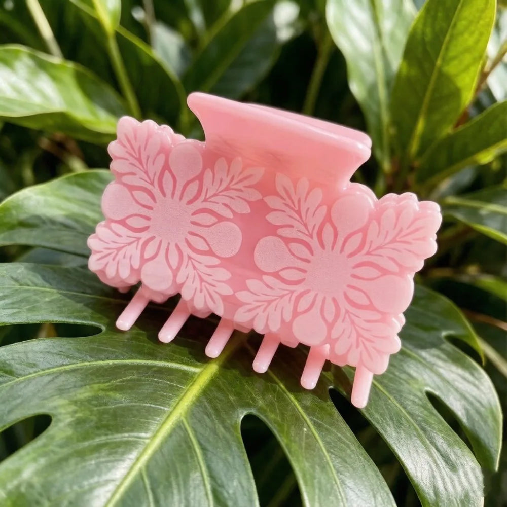 Tropical Hawaiian Floral Hair Claw Clip – Summer Style