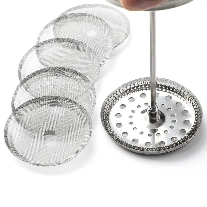 Stainless Steel French Press Filter Screen – Reusable Mesh Coffee Filter Screen Nixie