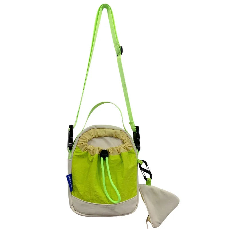 Nixie Crossbody Water Bottle Bag – Unisex Outdoor Sports Sling Crossbody Sling Bag Nixie white