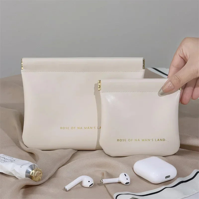 Auto-Close PU Cable & Earphone Storage Bag | Mini Organizer Cable Storage Bag Nixie