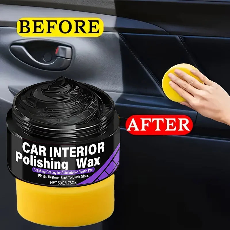 Car Plastic Restorer Black Gloss Wax – Interior & Panel Coating Auto Plastic Restorer Nixie