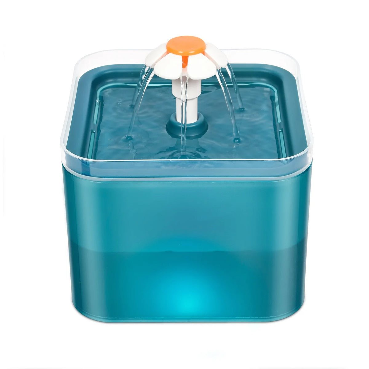 2L Automatic Cat Water Fountain with LED Light & Filter Pet Water Fountain Nixie cyan