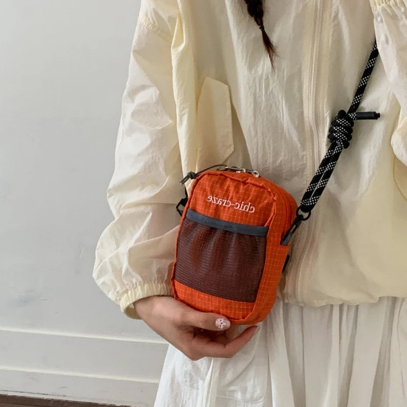 Japanese Nylon Crossbody Phone Bag – Unisex Mini Square Bag Crossbody Phone Bag Nixie