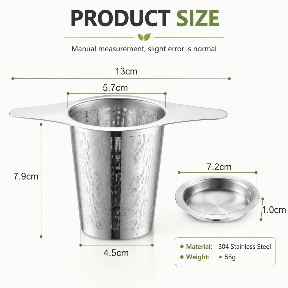 Stainless Steel Tea Infuser with Lid | Loose Leaf Strainer