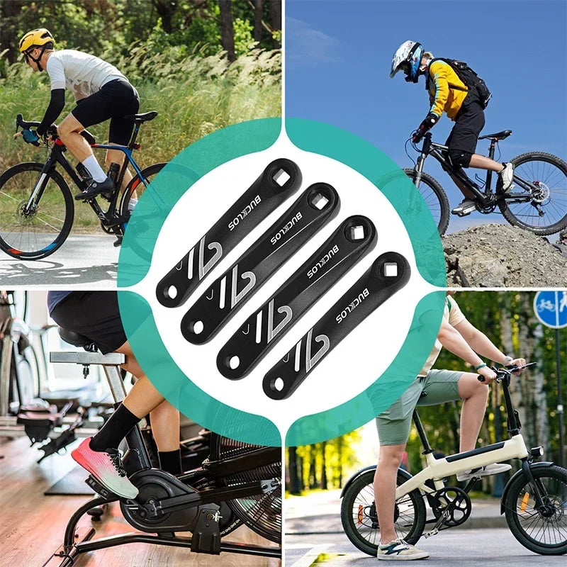 BUCKLOS 152/170/175mm Aluminum Alloy Bike Crank Arms Bicycle Crank Arms Nixie