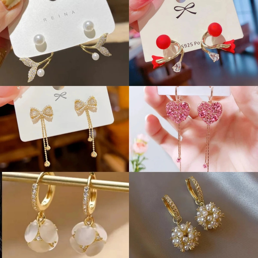 Glossy Round Ball Drop Earrings – 14K Gold Plated | Nixie Drop Earrings Nixie