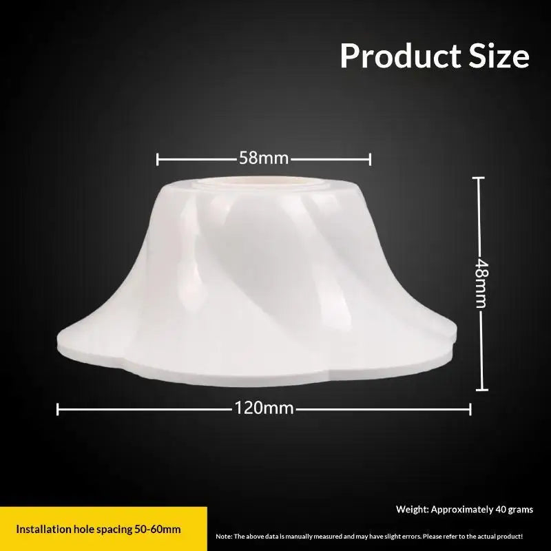 E27 Rose Lamp Holder Socket – White Surface Mount Ceiling Base