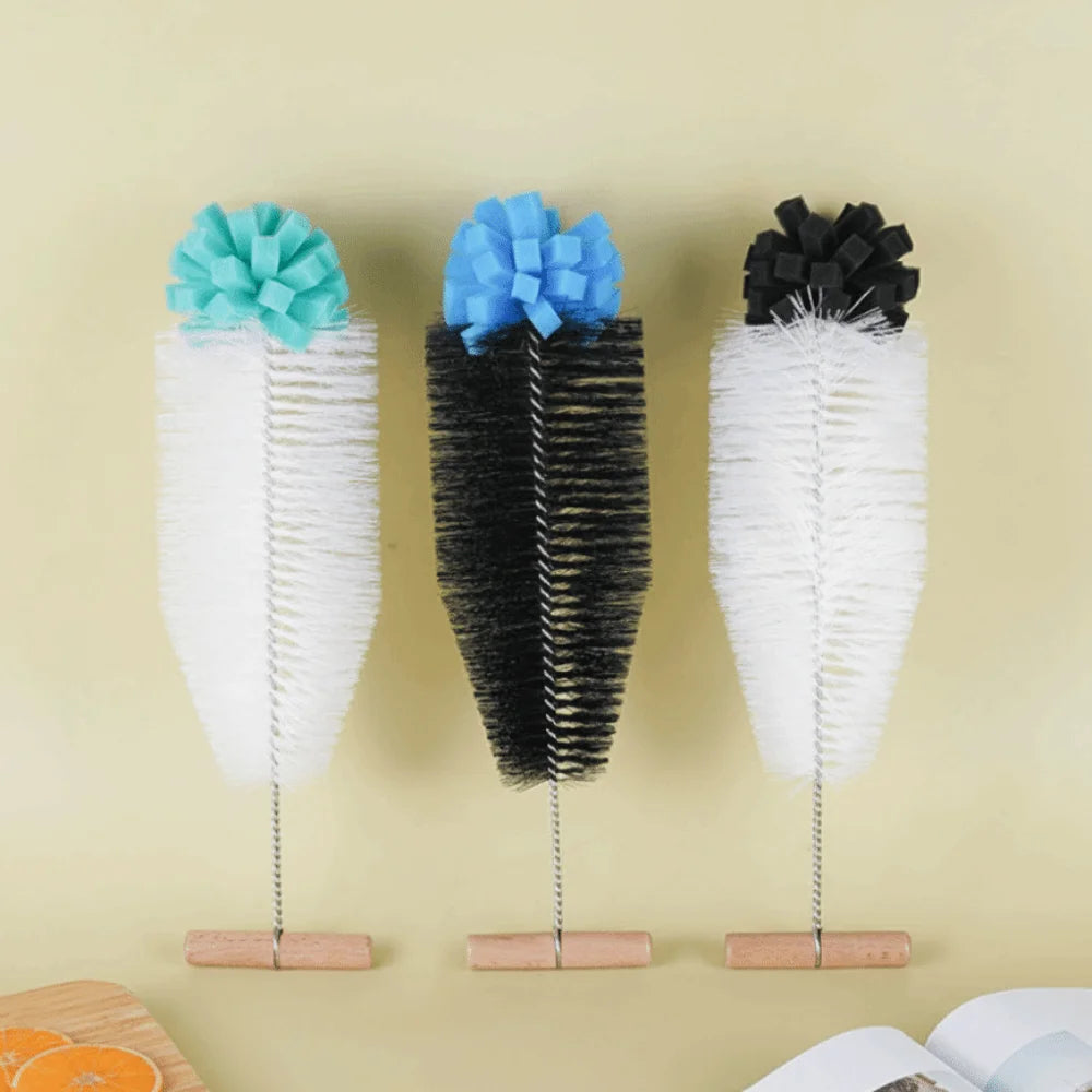 Flexible Long Handle Bottle Brush – Glassware Sponge Cleaner Bottle Cleaning Brush Nixie