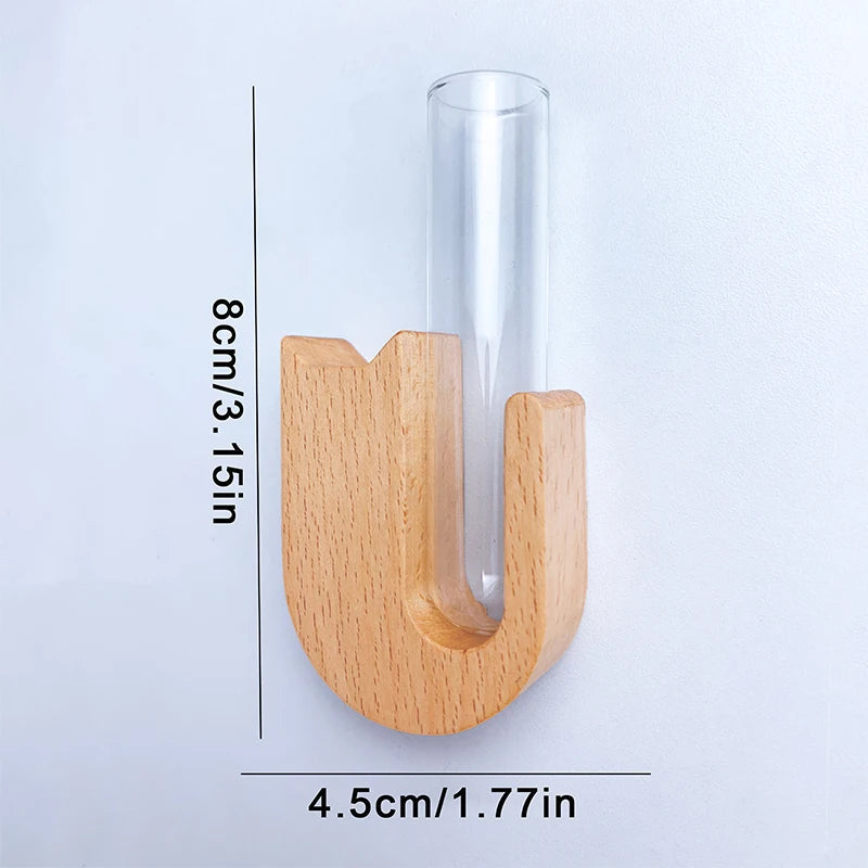 Cat Whisker Vase Fridge Magnet – Wood & Glass Pet Keepsake Pet Keepsake Vase Nixie