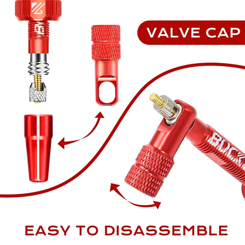 BUCKLOS Tubeless Presta Valve Stems CNC Aluminum MTB Road Bike Tubeless Valve Stem Nixie