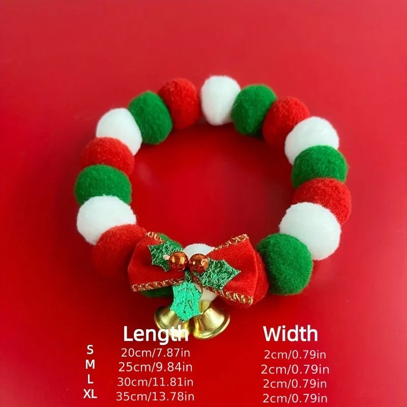 Christmas Dog Bowtie Collar – Adjustable Santa Pet Necktie Dog Bowtie Collar Nixie
