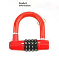 4-Digit Aluminum Combination Padlock – Keyless U-Lock Security