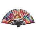 Gradient Colorful Folding Hand Fan 23cm | Reflective Rave Fan Folding Hand Fan Nixie Phoenix