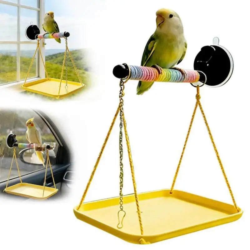 Colorful Parrot Swing Hammock Cage Toy for Cockatiels & Budgies Bird Cage Toy Nixie