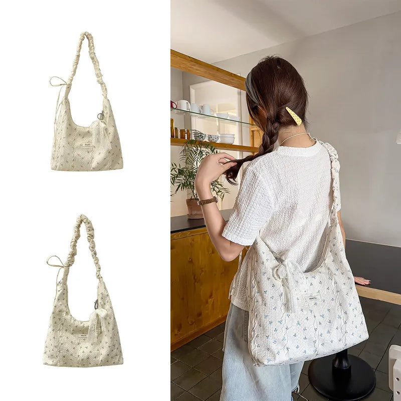 Korean Floral Shoulder Bag – Large Crossbody Bag for Women Floral Shoulder Bag Nixie