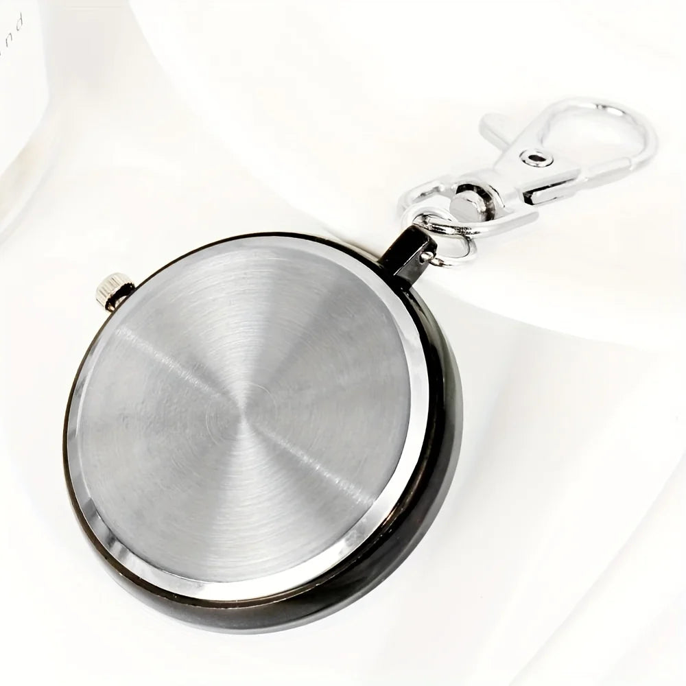 Mini Quartz Pocket Watch Keyring & Necklace Pendant – Unisex Pocket Watch Nixie